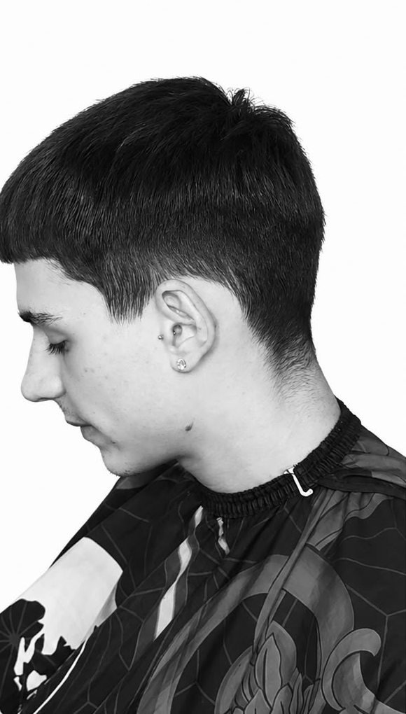 Antes: pelo crecido sin degradado